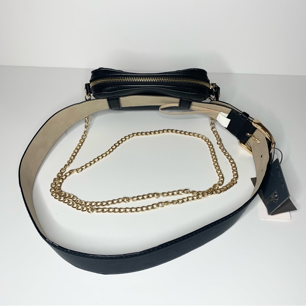 Vince Camuto | 3PC Black Studded Fanny Pack / Crossbody Belt Bag  - Medium - Picture 3 of 12